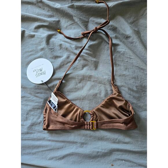 NWT Princess Polly NEVAEH SHINE Set(Bikini & Top) BROWN  size 2 - Picture 4 of 7